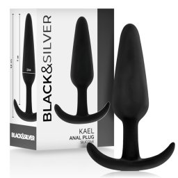 BLACK&SILVER - kzepes fogantys szilikon anlis dug