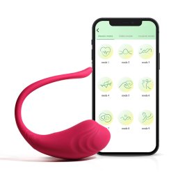 App Love Egg Vibrtor 9 md, Bluetooth vezrls 9,6 cm piros