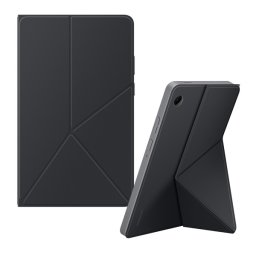 SAMSUNG tok álló, bőr hatású (aktív FLIP, oldalra nyíló, TRIFOLD, asztali tartó, mágneses) FEKETE Samsung Galaxy Tab A11 LTE (SM-X135), Galaxy Tab A11 WIFI (SM-X130)