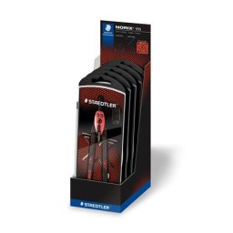 STAEDTLER Körző készlet, precíziós, 3 darabos, STAEDTLER "Norix(R) 555", piros