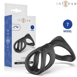 Intense Pniszgyr Dupla gyr, stimull toldattal 5,2x10,8 cm fekete