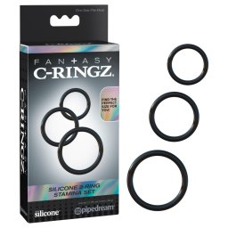 Pipedream - Fantasy C-Ringz - pniszgyr tri (fekete)