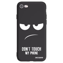 Fekete szilikon tok az alábbi mobiltelefonokra Apple iPhone 7 - Don't Touch My Phone