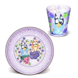 Bluey étkészlet szett/2db , tányér és pohár 285ml