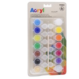 Akrilfestk Primo 14X4,5ml (12Szn + Arany, Ezst), Bliszteres