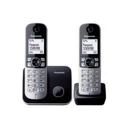 Telefon, vezetk nlkli, telefonpr, PANASONIC "KX-TG6812PDB Duo", fekete