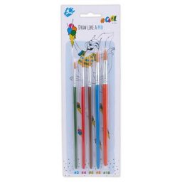 Ecsetkszlet, no. 2-4-6-8-10, fa, COOL BY VICTORIA, festett nyel
