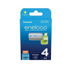 Tlthet elem, AA ceruza, 4x2000 mAh Ni-MH, PANASONIC "Eneloop"