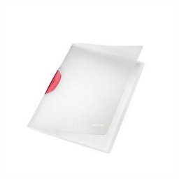 Gyorsfz, klipes, PP, A4, LEITZ "ColorClip Magic", piros