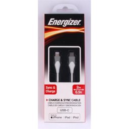 USB kbel, USB-C - Lightning (Apple), 2m, ENERGIZER, fehr