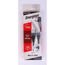 USB kbel, USB-A - micro USB, 1,2m, ENERGIZER, fekete