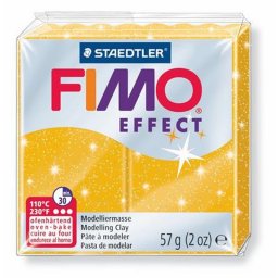 Gyurma, 57 g, gethet, FIMO "Effect", csillmos arany