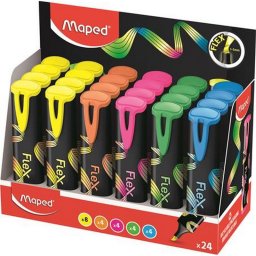 Szvegkiemel display, 1-5 mm, MAPED "Fluo Peps Flex", vegyes sznek