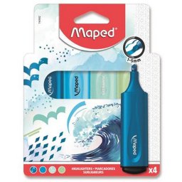 Szvegkiemel kszlet, 1-5 mm, MAPED "Fluo Peps Assorted", vegyes sznek