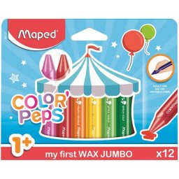 Zsrkrta, vastag, MAPED "Color'Peps MAXI Wax", 12 klnbz szn