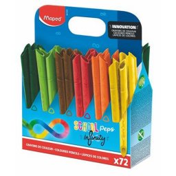 Sznes ceruza kszlet, ceruzatart, hromszglet, MAPED "Color'Peps INFINITY", 72 darabos...