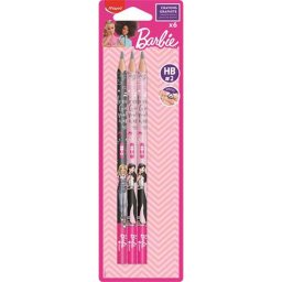 Grafitceruza, HB, hromszglet, MAPED "Barbie", 6 darab