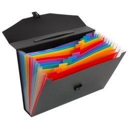 Harmonikatska, PP, 12 rekeszes, VIQUEL "Rainbow Class", fekete