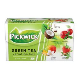 Zld tea, 20x1,5 g, PICKWICK "Zld tea Gymlcss Varicik", kkusz, vrsfonya, eper-ci...