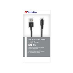 USB kbel, USB - micro USB, 1 m, VERBATIM, fekete