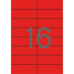 Etikett, 105x37 mm, sznes, APLI, piros, 320 etikett/csomag