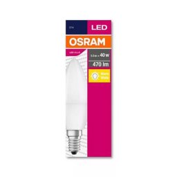 LED izz, E14, gyertya, B35, 5,7W, 470lm, 2700K (MF), OSRAM "Value"