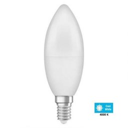 LED izz, E14, gyertya, B38, 7W, 806lm, 4000K (HF), OSRAM "Value"