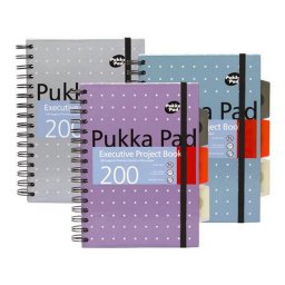 Spirlfzet, A5, vonalas, 100 lap, PUKKA PAD "Metallic Project Book", vegyes szn