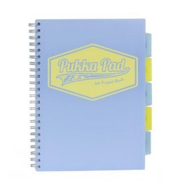 Spirlfzet, A4, vonalas, 100 lap, PUKKA PAD "Pastel project book", vegyes szn