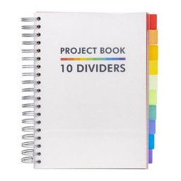 Spirlfzet, B5, vonalas, 200 lap, PUKKA PADS "White Project Book", fehr