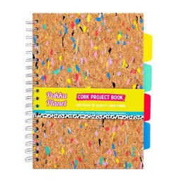 Spirlfzet, B5, vonalas, elvlasztval, 100 lap, PUKKA PADS "Planet Cork Project Book", p...