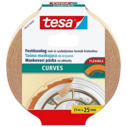 Fest- s mzolszalag, vekhez, 25 mm x 25 m, TESA "Perfect Curves"