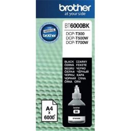 BT6000BK Tinta DCP T-300, 500W, 700W nyomtatkhoz, BROTHER, fekete, 6k
