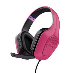 Fejhallgat, mikrofonnal, gaming, TRUST "GXT415 Zirox", rzsaszn