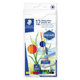 Akvarell ceruza kszlet, hatszglet, STAEDTLER(R) "146 10C", 12 klnbz szn