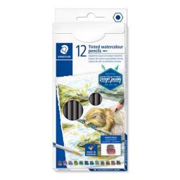 Sznezett akvarell ceruza kszlet, hatszglet, STAEDTLER(R) "tinted 146 10T", 12 klnbz ...