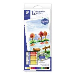 Akvarell festk, tubusos, STAEDTLER "8880", 12 klnbz szn