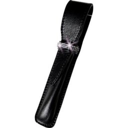 Tolltok, fekete, br, 3 sor fehr SWAROVSKI(R) kristllyal, 16cm, ART CRYSTELLA(R)
