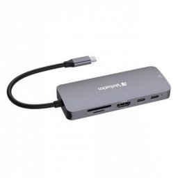 USB eloszt-HUB, 2xUSB-C/1xHDMI/3xUSB-A/RJ45/SD/mSD, VERBATIM