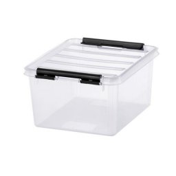 Manyag troldoboz, 2 liter, fekete fogantykkal, SMARTSTORE "Classic 2", tltsz
