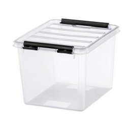 Manyag troldoboz, 3 liter, fekete fogantykkal, SMARTSTORE "Classic 3", tltsz
