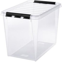 Manyag troldoboz, 61 liter, fekete fogantykkal, SMARTSTORE "Classic 65", tltsz