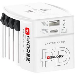 Adapter, vilgutazknak, 1xUSB-A, 1xUSB-C PD, 65W, USB-C kbel, SKROSS