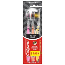 Colgate Zig Zag Charcoal kzepes fogkefe 3 db
