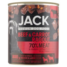 Jack teljes rtk eledel felntt kutyk minden fajtja szmra marhahssal s rpval 800 g