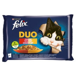 felix Purina Fantastic Duo hzias vlogats aszpikban nedves macskaeledel 4 x 85 g (340 g)