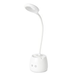 Asztali LED lmpa, tolltartval, 5W, 6400K, AVIDE, fehr
