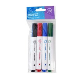 Alkoholos marker kszlet, 1-4mm, vgott hegy, 4-es kszlet, Bluering(R)