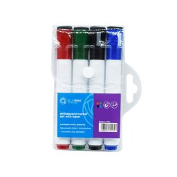 Tblamarker kszlet, 3mm, mgneses, trlvel multifunkcis kerek Bluering(R), 4 klf. szn
