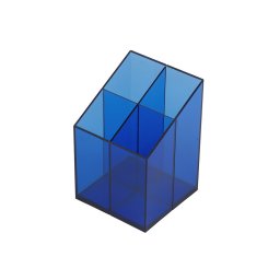 rszertart 4 rekeszes ngyszglet manyag, Bluering(R) transzparens kk